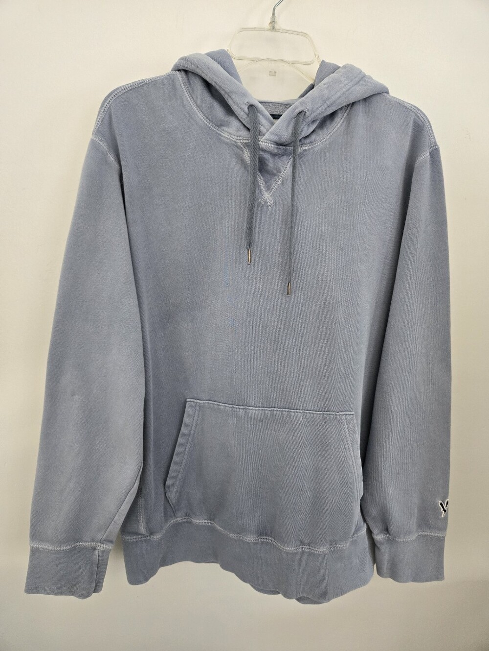 American Eagle Super Soft hoodie distressed blue wash. Size Large.
